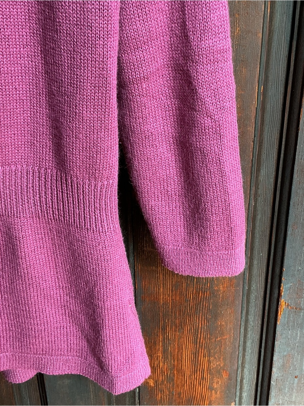 Ann Taylor Women’s Mauve Button-Front V-Neck Peplum Cardigan - Picture 5 of 7